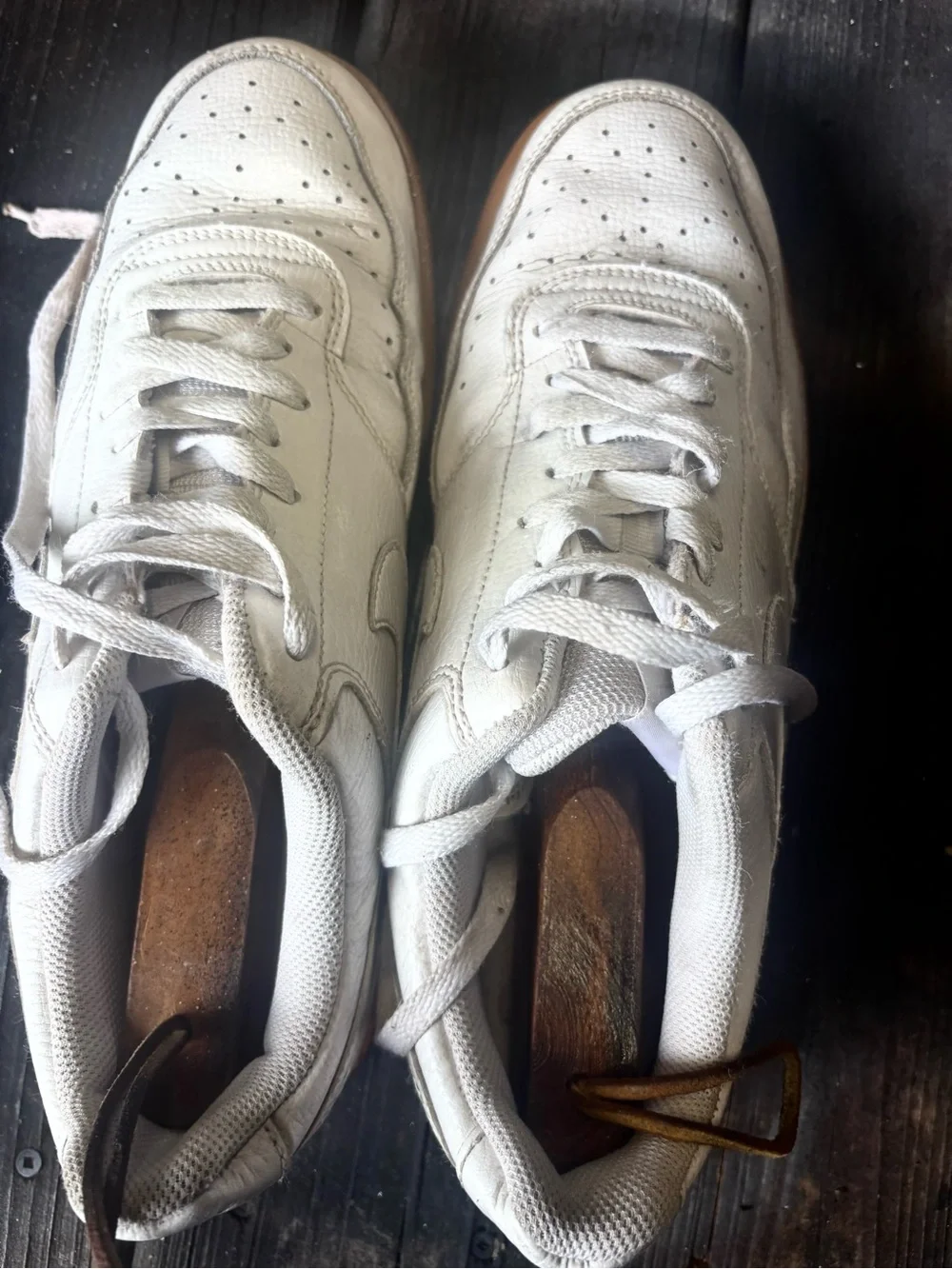 Nike Air Force 1 Low '07 leather sneakers in white & cream #airforce1